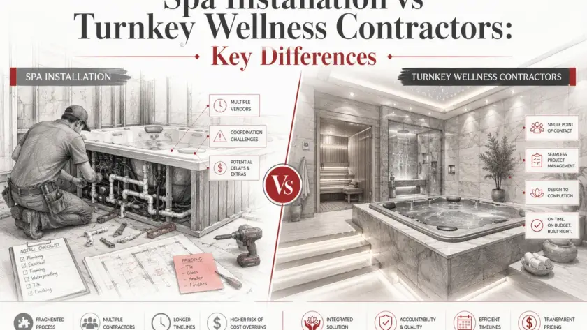 Spa Installation vs Turnkey Wellness Contractors: Key Differences